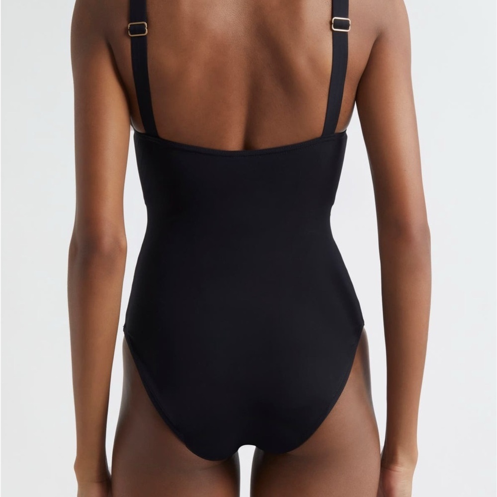 ZIMMERMAN**2025 Rhiannon Black One-Piece Swimwear with Plunging V-Neck - Picture 7 of 15